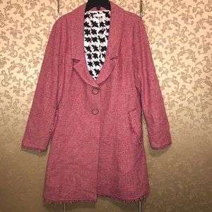 Cabi #176 Pink Madison Avenue Tweed Coat 12